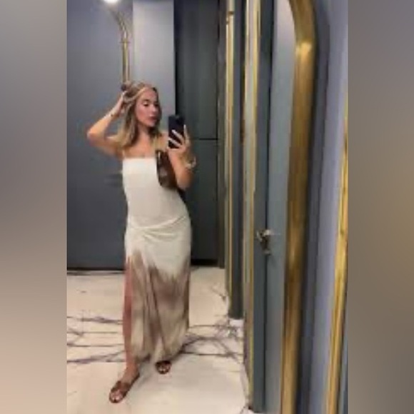 ZARA BLOGGERS’ FAVORITE DRAPED OMBRÉ DRESS - Picture 4 of 15